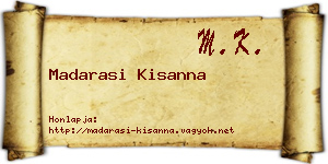 Madarasi Kisanna névjegykártya